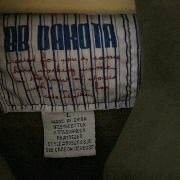 BB Dakota army green jacket - large - Picture 3 of 6